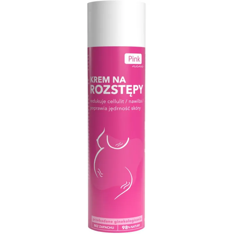 Pink Mama Krem na rozstępy, 200 ml - Na rozstępy i cellulit do skóry w ciąży i po porodzie