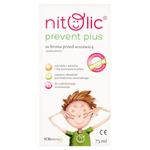 Pipi Nitolic Prevent Plus ochrona przed wszawicą, 75 ml - Do codziennego stosowania w szkole i przedszkolu