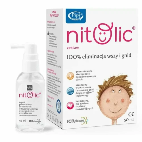Pipi Nitolic Zestaw przeciw wszawicy, 50 ml - Przeznaczony do kompleksowego leczenia wszawicy