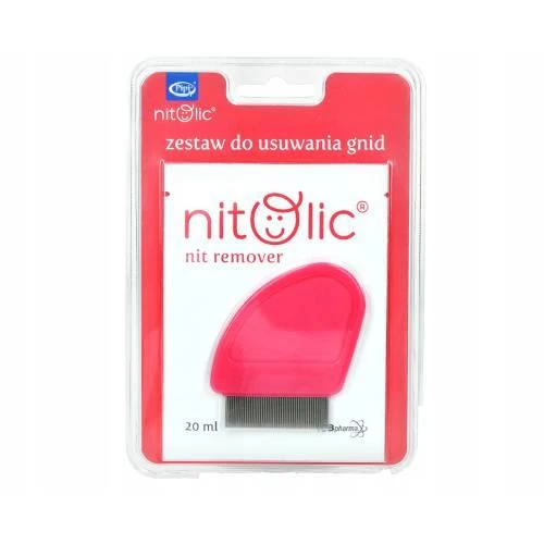 Pipi Nitolic Zestaw do usuwania gnid + grzebień, 20 ml - Kompleksowe rozwiązanie w walce z wszawicą