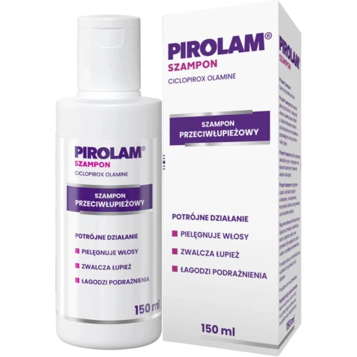 Pirolam, szampon przeciwłupieżowy z cyklopiroksolaminą, 150 ml - Zwalcza objawy i przyczyny łupieżu