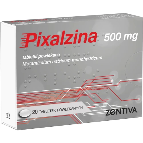 Pixalzina 500 mg, 20 tabletek - Lek na ból i gorączkę