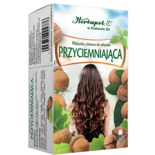 Płukanka Ziołowa do włosów Przyciemniająca, 54 g - Podkreśla naturalny kolor włosów