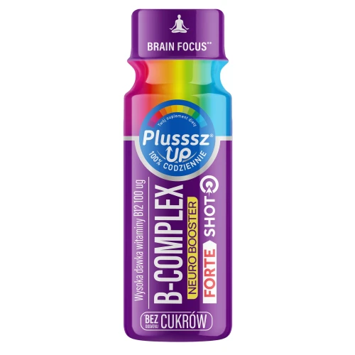Plusssz Up B-Complex Neuro Booster Forte Shot, 50 ml - Kompozycja witamin z grupy B dla wsparcia układu nerwowego
