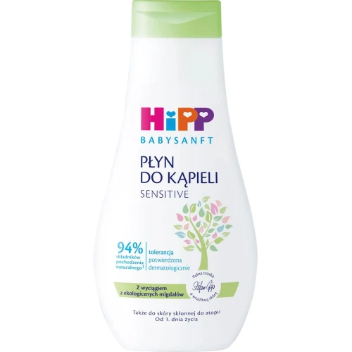HiPP Płyn do kąpieli, 350 ml - Od 1. dnia życia do skóry wrażliwej i atopowej
