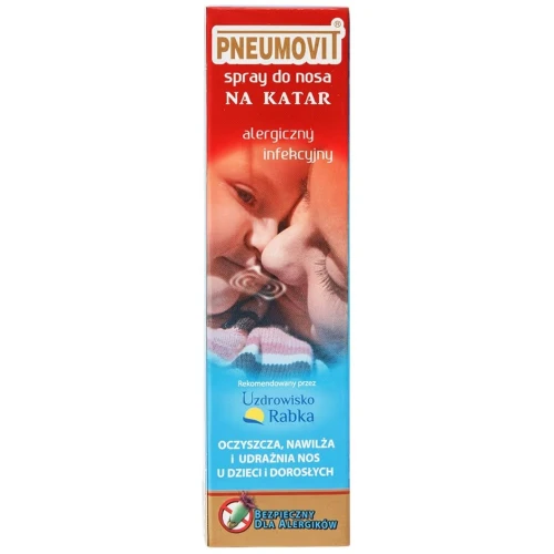 Pneumovit Spray do nosa, 35 ml - Oczyszczania oraz nawilża śluzówkę nosa 