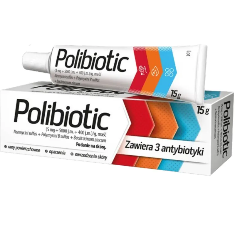 Polibiotic, maść 15 g - Maść z antybiotykami na drobne rany i otarcia
