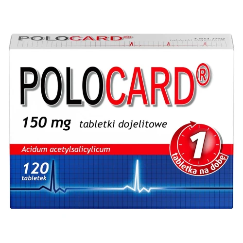 Polocard 150 mg, 120 tabletek - Kwas acetylosalicylowy w tabletkach