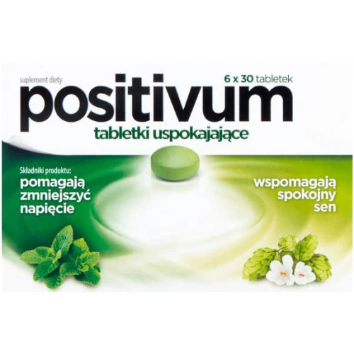 Positivum, 180 tabletek - Wyciągi ziołówe wspomagają zdrowy i spokojny sen