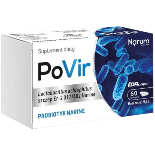 Narum PoVir 400 mg, 60 kapsułek - Probiotyk Narine