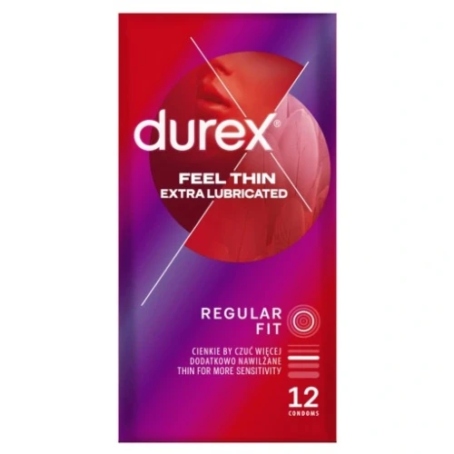 Durex Feel Thin Fetherlite Elite, prezerwatywy cienkie, 12 sztuk - Wykonane z naturalnego lateksu