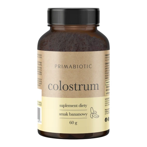 Primabiotic Colostrum Proszek o smaku bananowym, 60 g - Naturalne wsparcie organizmu