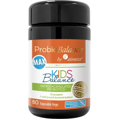 ProbioBalance MAX KIDS Balance 5 mld, 60 kapsułek - Kompleks probiotyczny dla dzieci