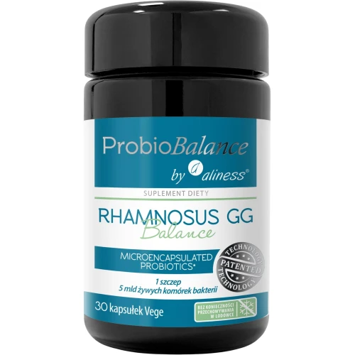 ProbioBalance Probiotyk Rhamnosus GG Balance 5 mld, 30 kapsułek - Z Lactobacillus rhamnosus GG i prebiotykiem Fibregum™
