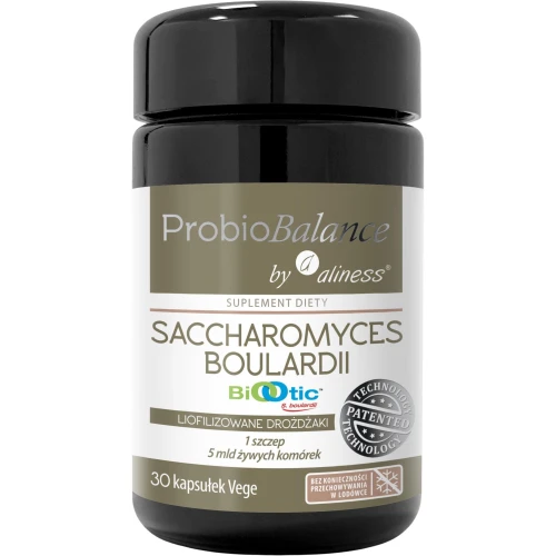 ProbioBalance Drożdzaki Saccharomyces Boulardii 5 mld/250 mg, 30 kapsułek - BIOOTIC™ z prebiotykiem Fibregum™