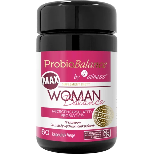 ProbioBalance MAX Woman Balance 20 mld, 60 kapsułek - Probiotyk dla kobiet, wsparcie mikrobioty jelitowej