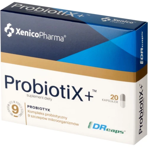 ProbiotiX+, 20 kapsułek - Pomaga w uregulowaniu mikroﬂory bakteryjnej jelit