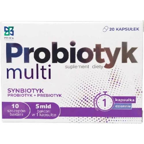 Probiotyk Multi 20 kapsułek - Wsparcie utrzymania zdrowej flory jelitowej