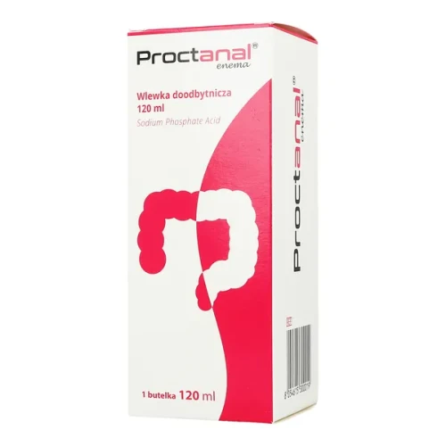 Proctanal Enema Wlewka doodbytnicza, 120 ml - Wsparcie przy wypróżnianiu dla dorosłych i młodzieży 12+