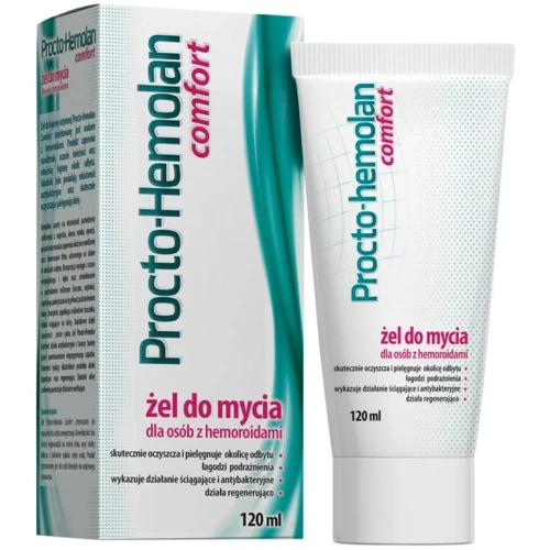 Procto-Hemolan Comfort, żel do mycia, 120 ml - Żel do mycia dla osób z hemoroidami