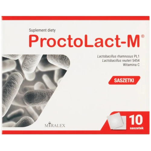 ProctoLact-M, 10 saszetek - Ze szczepami bakterii probiotycznych, które wspierają prawidłową równowagę mikrobioty jelit
