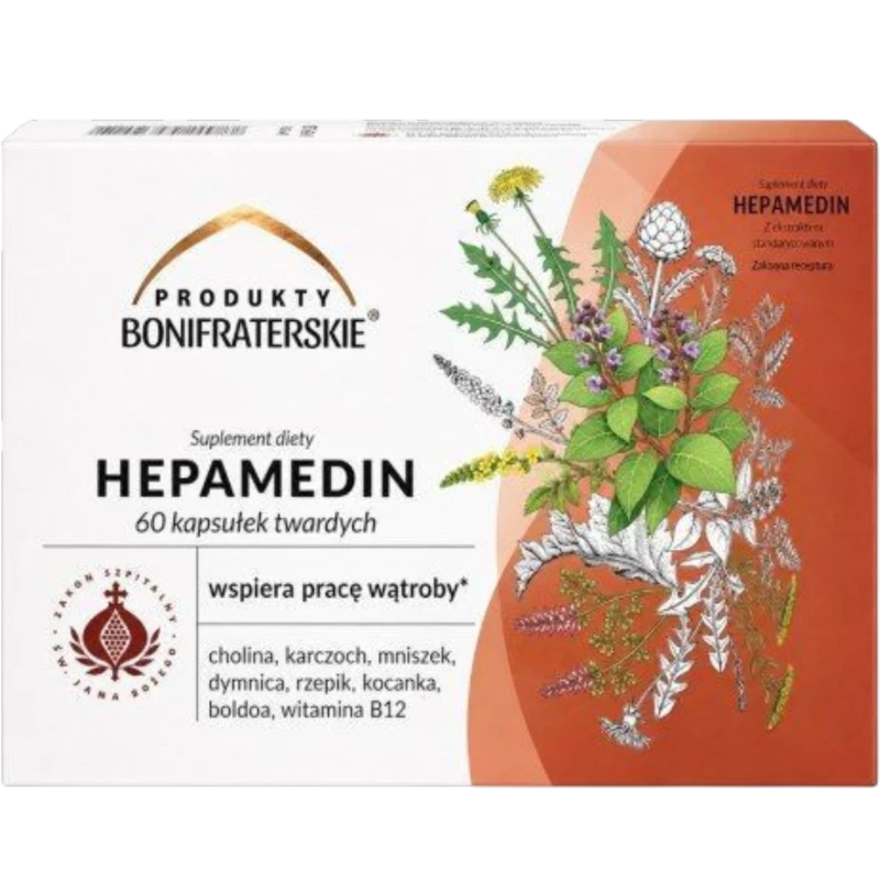 Produkty Bonifraterskie Hepamedin, 60 kapsułek