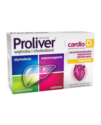 Proliver Cardio D3, 30 tabletek - Ze składnikami wspomagającymi odporność