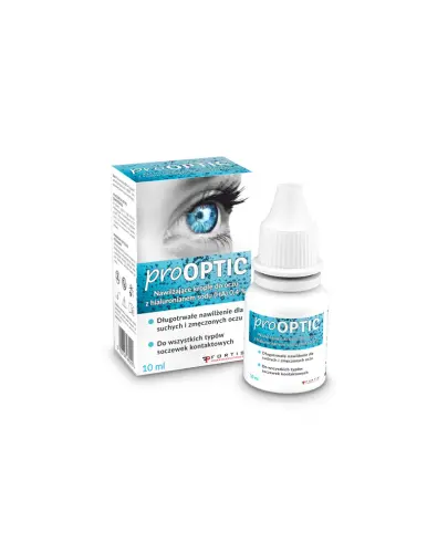 Prooptic Krople nawilżające do oczu, 10 ml - Z hialuronianem sodu 0,4%