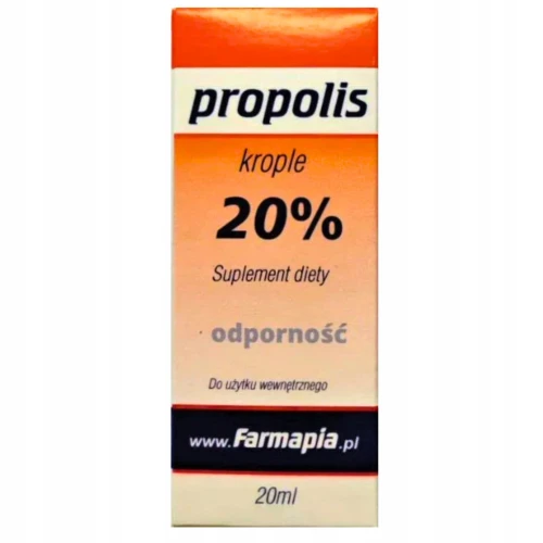 Propolis krople 20%, odporność, 20 ml - Bogate źródło naturalnych związków, które wspierają odporność