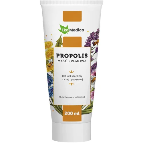 EkaMedica Maść Propolis, 200 ml - Do skóry suchej, szorstkiej i spierzchniętej