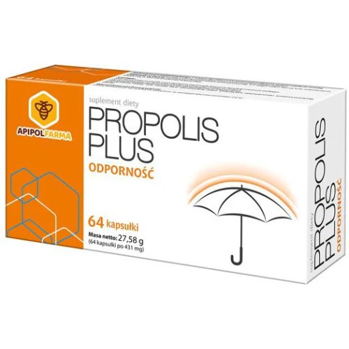 Propolis Plus, odporność, 64 kapsułki - W okresie większonego ryzyka zachorowań