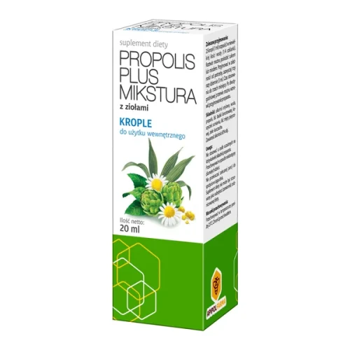 Propolis Plus Mikstura, 20 ml - Naturalna mikstura z propolisem i ekstraktami roślinnymi