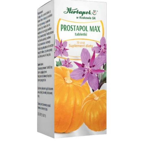 Prostapol Max, 30 tabletek - Nasiona dyni oraz wierzbownica wspomagają prawidłowe funkcjonowanie prostaty