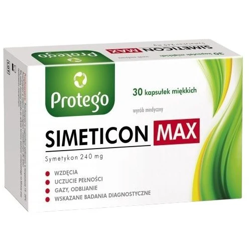Protego Simeticon MAX, 30 kapsułek - Na wzdęcia i gazy