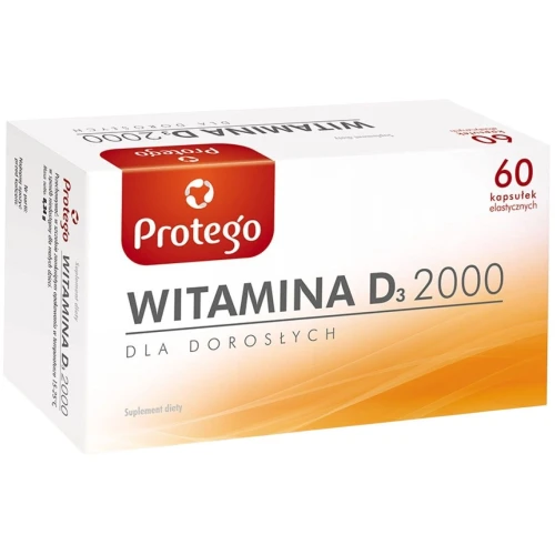Protego Witamina D 2000, 60 kapsułek - Witamina D dla dorosłych