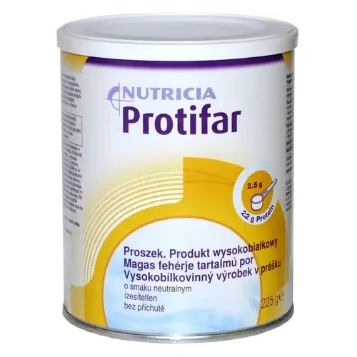 Protifar  proszek o smaku neutralnym, 225 g - Wysokobiałkowy, bezglutenowy dla osób u których dieta nie pokrywa zapotrzebowania na białko