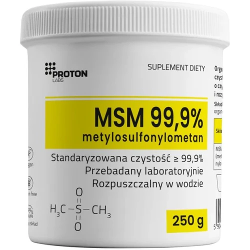 Proton Labs MSM, proszek 250 g - Zawiera łatwo przyswajalną przez organizm siarkę