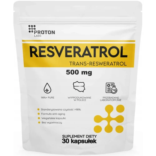 Proton Labs Resveratrol, 30 kapsułek - Wspiera serce i układ krążenia