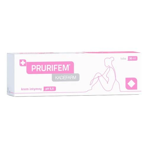 Prurifem Kadefarm Krem intymny, 30 ml - Na podrażnienia i świąd sromu i okolic odbytu