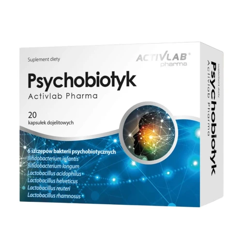 ActivLab Pharma Psychobiotyk, 20 kapsułek - 6 szczepów bakterii probiotycznych