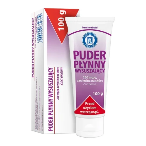 Puder Płynny wysuszający 250 mg/g Hasco, 100 g  -  O działaniu ściągającym i wysuszającym