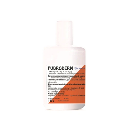 Pudroderm zawiesina, 140 g - Na swędzące zmiany skórne