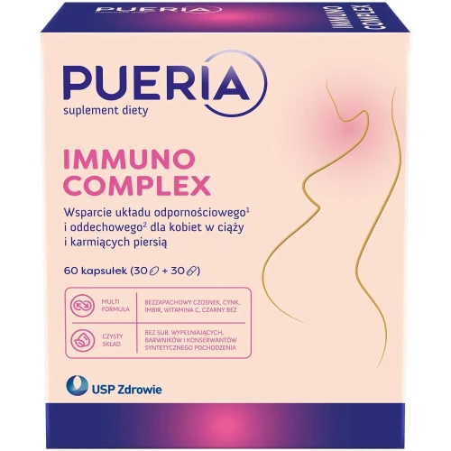 Pueria Immuno Complex, 60 kapsułek - Ziołowo–witaminowa multi formuła wzmocnionina ekstraktem z czosnku