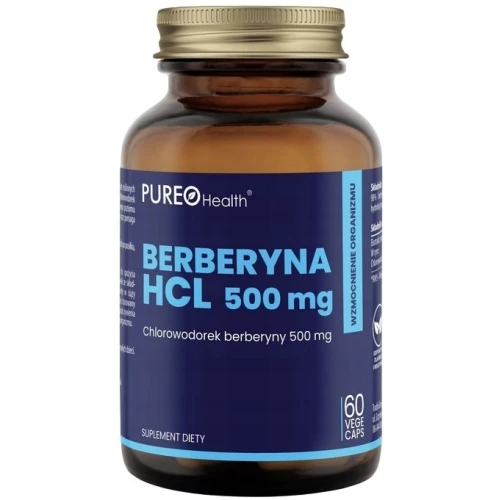Pureo Health, Berberyna HCL 500 mg, 60 kapsułek - Naturalne wsparcie metabolizmu i poziomu cukru