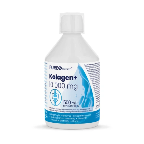 Pureo Health Kolagen+ 10 000 mg, 500 ml - Z kolagenem rybim, witaminami i minerałami