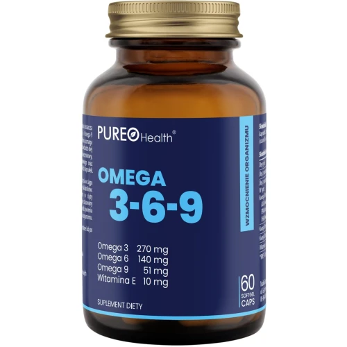 Pureo Health Omega 3-6-9, 60 kapsułek - Naturalny olej rybi i roślinny w kapsułkach