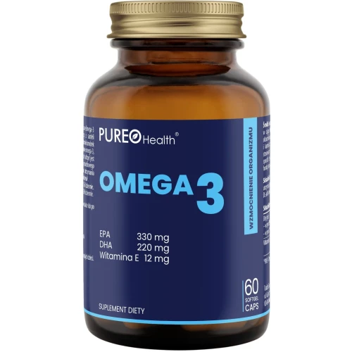 Pureo Health Omega 3, 60 kapsułek - Olej rybi z EPA i DHA w kapsułkach softgel