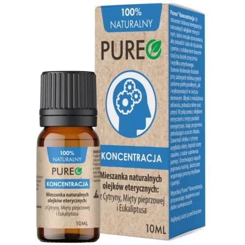 Pureo Koncentracja Mieszanka naturalnych olejków eterycznych, 10 ml - Eukaliptus, mięta i cytryna