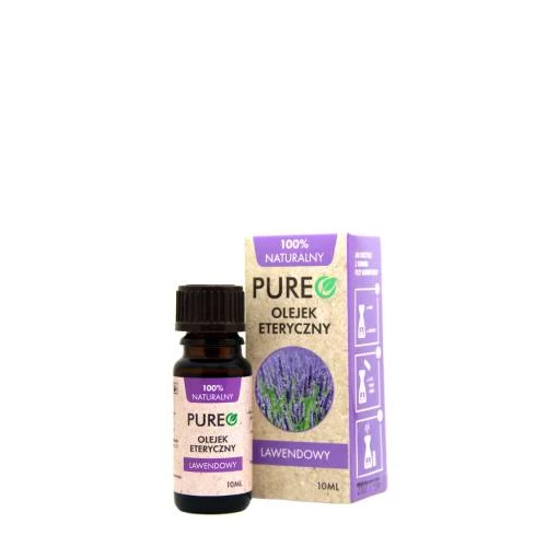 Pureo Naturalny olejek eteryczny lawendowy, 10 ml - Kojący olejek do aromaterapii i relaksu