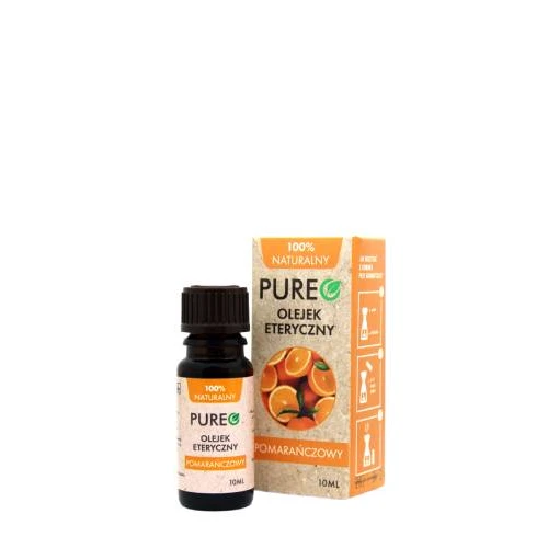 Pureo Naturalny olejek eteryczny pomarańczowy, 10 ml - Orzeźwiający olejek do aromaterapii i masażu